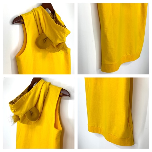 Disney Parks Hooded Simba Sleeveless Sweatshirt Light Hoodie With Ears Faux Fur - Picture 8 of 16